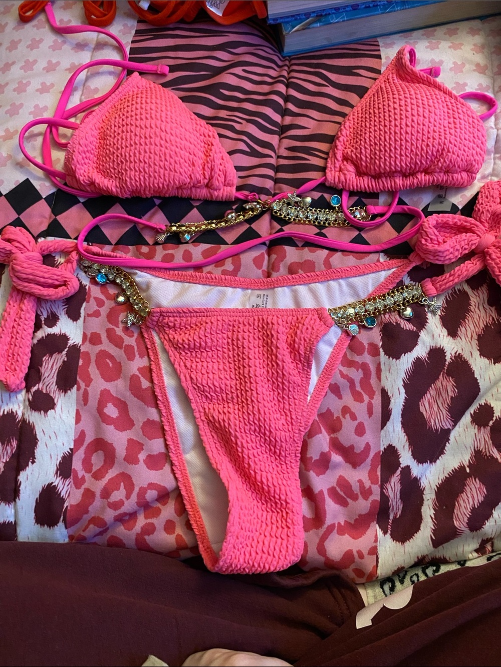 Pink bikini w/ charms